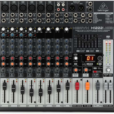 Behringer Xenyx X1222USB 16-Input Mixer with USB and Effects
