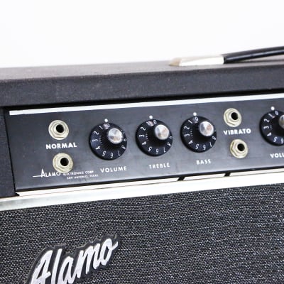 1974 Alamo Futura Reverb Model 2567 Amplifier Black Tube Amplifier 2x12 Combo Rare Hybrid Guitar Amp w/ Reverb Tremolo Effects image 8
