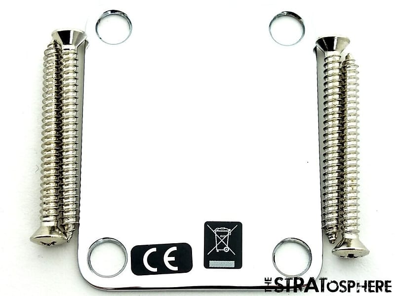 Fender Vintera 70s RI Jazz Bass NECK PLATE Guitar Chrome, Reverb