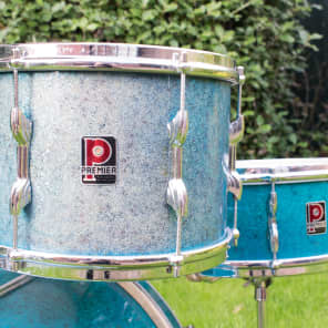 1950's Premier 50 Outfit Drum Kit in Aquamarine Sparkle 12x8 20x14 14x5.5 Royal Ace Snare Drum image 3
