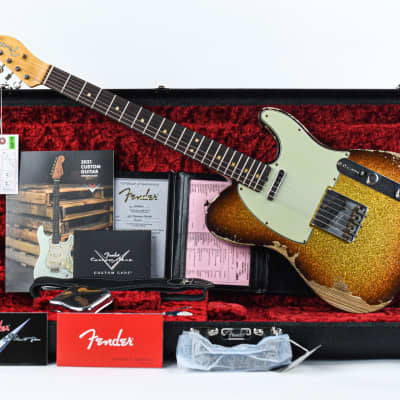 Fender Custom Shop 63 Tele Super Faded Aged 3 Tone Sparkle Heavy Relic image 3