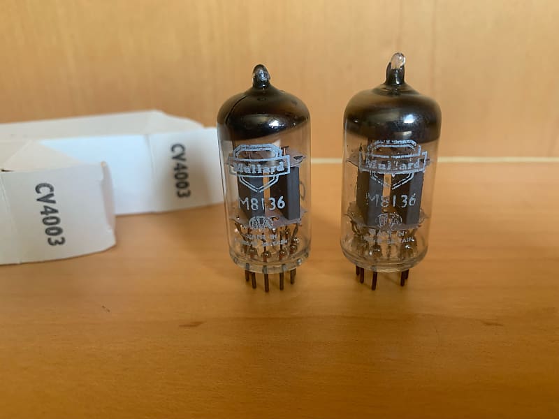 Mullard CV4003 M8136 12AU7 ECC82 NOS UK Tubes Matched Pair