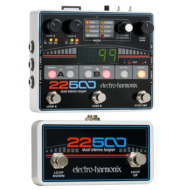 New Electro-Harmonix EHX 22500 Dual Stereo Looper Pedal WITH Foot Controller