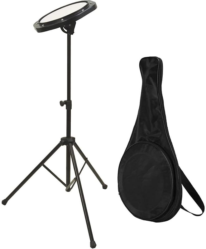 DrumFire Drum Practice Pad w/Stand and Bag image 1