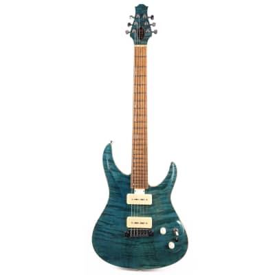 Used Giffin Macro Electric Guitar Peacock Blue image 2