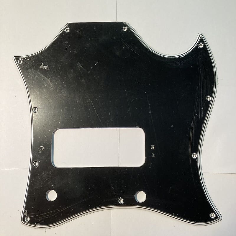 Vintage Accurate Wide Bevel Pickguard '66-'72 Gibson SG Junior Black/White 5 Ply image 1