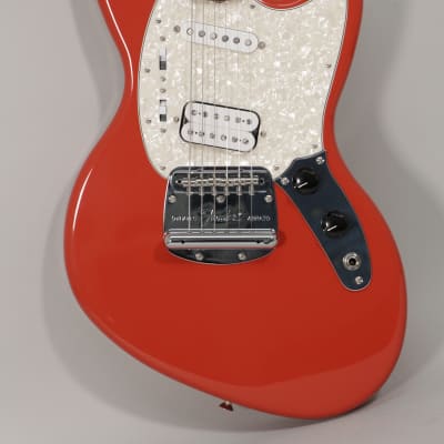 2021 Fender Kurt Cobain Jag-Stang Fiesta Red Electric Guitar w/Gig Bag image 2