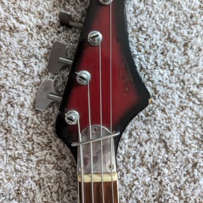 Teisco Norma Space Age Bass MIJ 1960s - Red image 3