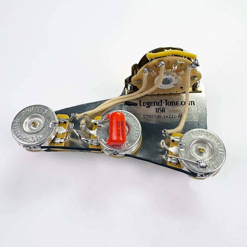 Fender Stratocaster 50's Wiring Harness 5Way, .022 Orange Reverb