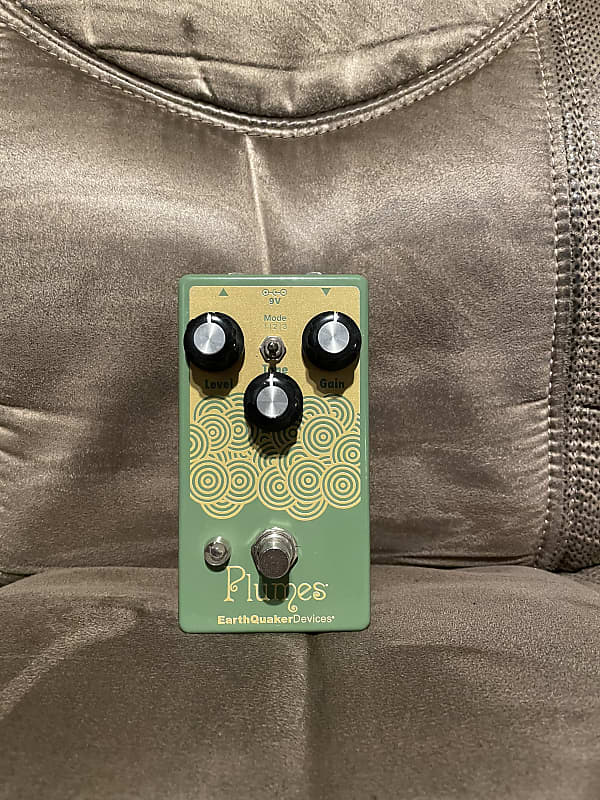 EarthQuaker Devices Plumes Small Signal Shredder Overdrive 2019 - Present - Green / Yellow Print image 1