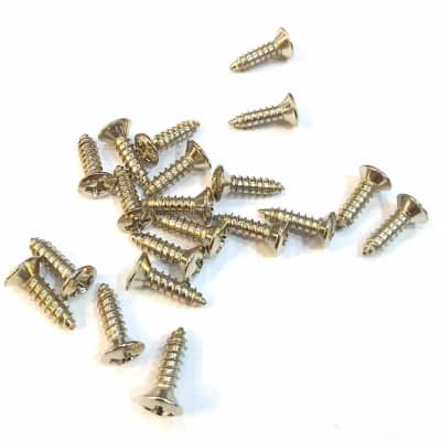 Pickguard Screws Fender Style 20 Pieces Chrome image 1