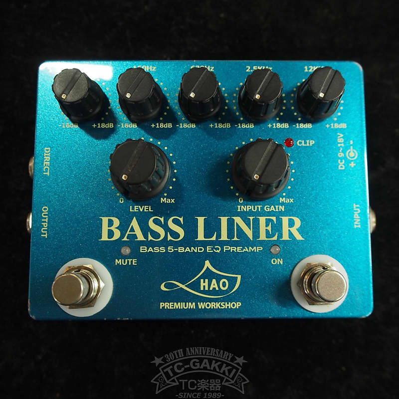 ベース HAO BASS LINER BASS 5-BAND EQ PREAMP Hao Bass Liner 5 Band EQ/Preamp | Reverb