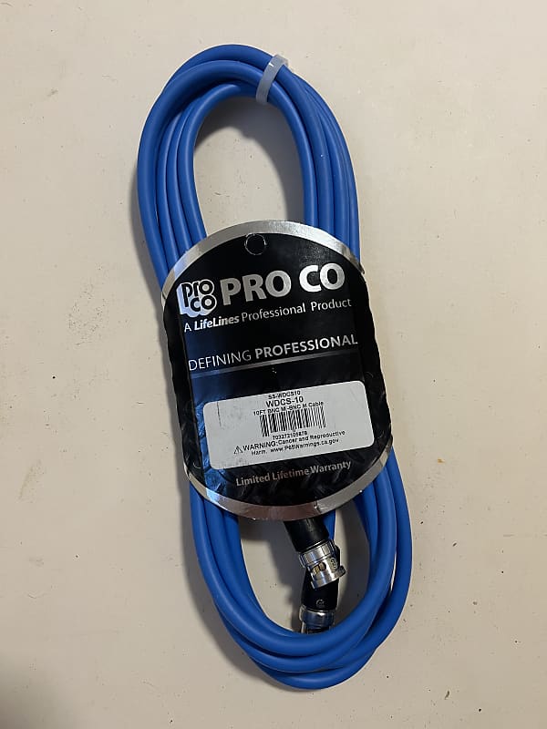 Pro Co WDCS10 Premium Canare Word Clock Cable 10 foot Reverb UK
