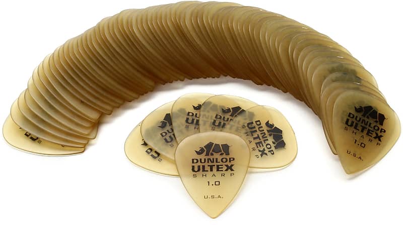 Dunlop 433R100 Ultex Sharp Guitar Picks 1.0mm 72-pack image 1