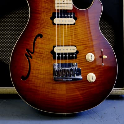 Ernie Ball Music Man Axis Super Sport Semi-Hollow HH with Maple Fretboard 2010s - Tobacco Burst image 2