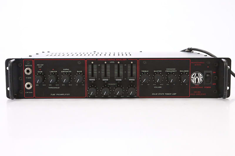 SWR SM-400 400W Tube Preamp Solid State Power Amp Bass
