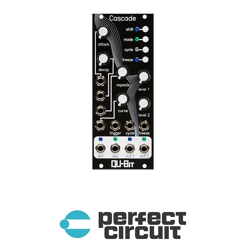 Qu-Bit Electronix Cascade Ratcheting Envelope Generator / VCA [DEMO] |  Reverb