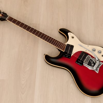2000s Mosrite USA Ventures Model Mark I 1964 Vintage Reissue Red Sunburst w/ Vibramute, Fillmore image 12