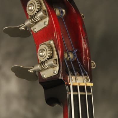 1966 Ampeg AEB-1 electric Horizontal "Scroll" Bass earliest features serial #019 image 9