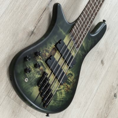 Spector NS Dimension 5 Multi-Scale 5-String Left-Handed Bass, Haunted Moss Matte image 2
