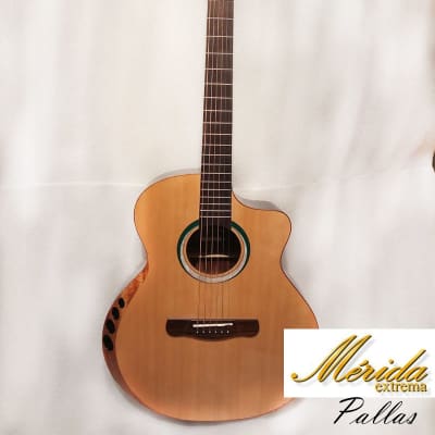 Merida Pallas Solid Engelmann Spruce & Rosewood Grand Concert Cutaway acoustic guitar image 3