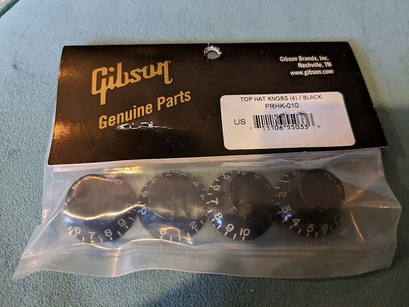 Gibson Top Hat Knobs Black Reverb
