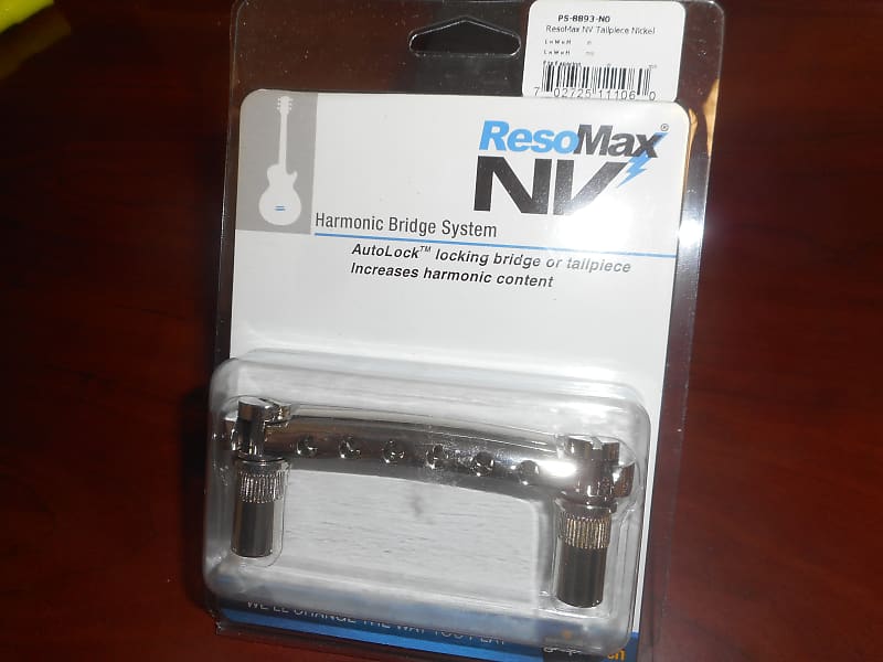 Graph Tech Resomax NV Tailpiece With AutoLock Posts - NICKEL image 1