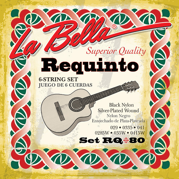 La Bella RQ80 Black Nylon Requinto Strings image 1