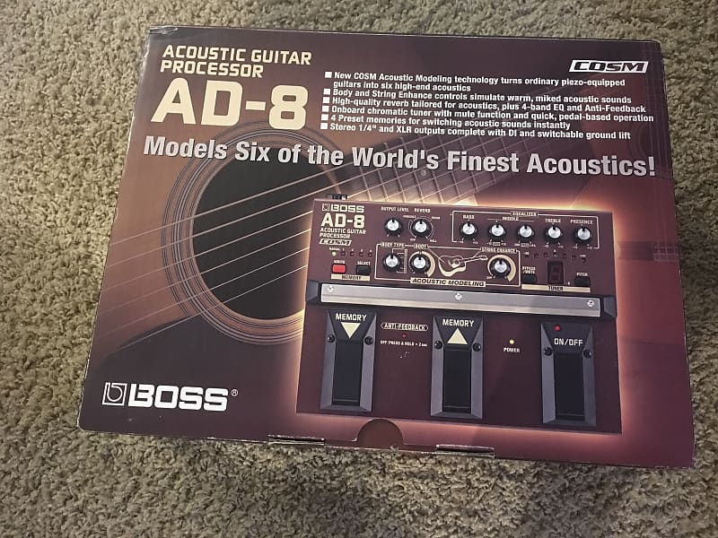 Boss AD-8 acoustic guitar processor with manual and box in