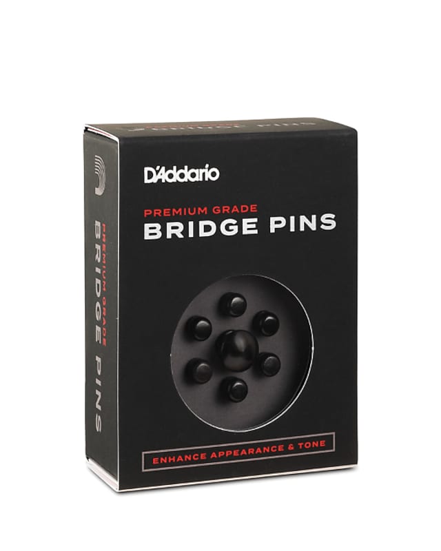 D'Addario Bridge Pin and End Pin Kit - Ebony image 1