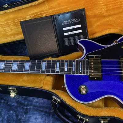 NEW ! 2024 Gibson Special Order Custom Shop Les Paul Custom Dealer Select - Dark Blue Sparkle - Authorized Dealer - 10.45 lbs - G03843 image 11