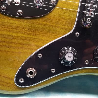 Custom  "Jazzstang "Jazzmaster Mustang Style Guitar, Jaguar Pickups, Tele Neck, Hemp Green Sparkles image 8