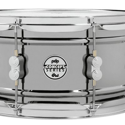 PDP Concept Series Metal Snare 6.5x13 Black Nickel Over Steel w/Chrome Hardware image 1
