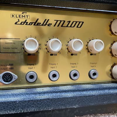 Klemt Echolette M100 rare 60s German vintage tube guitar amplifier w/ rare case/stand. See video! image 5