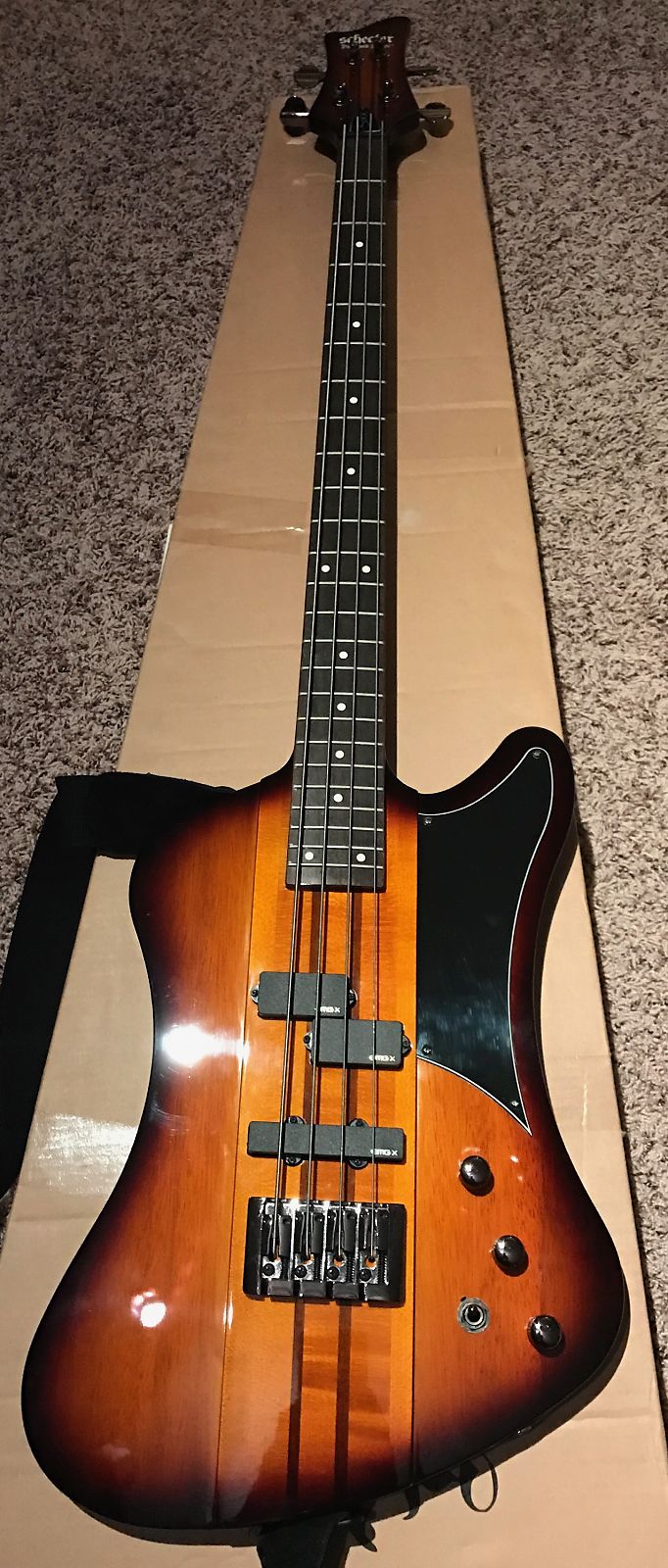 Schecter Nikki Sixx Signature Bass Vintage Sunburst | Reverb