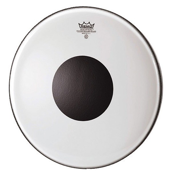 Remo Controlled Sound Top Black Dot Bass Drum Head 22" image 1