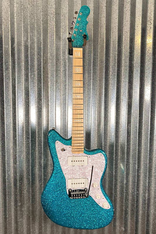 洋楽 Division G G&L USA Doheny Turquoise Metal Flake Guitar & Case #6225