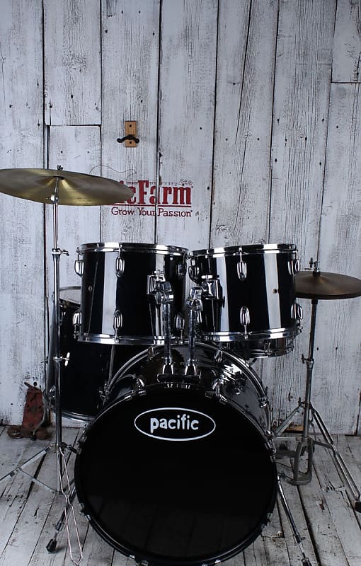 Pacific Drum Kit 5 Piece Drum Set with Hardware and Cymbals Reverb