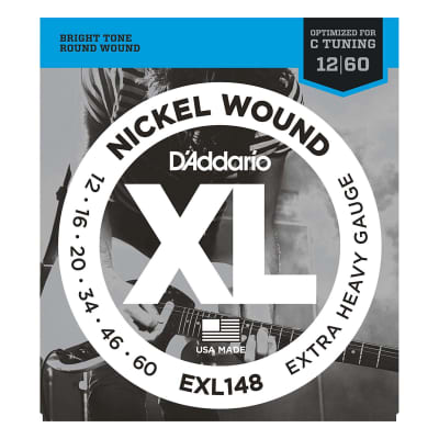 D'Addario EXL148 Nickel Wound Electric Guitar Strings, Extra-Heavy, 12-60 image 1