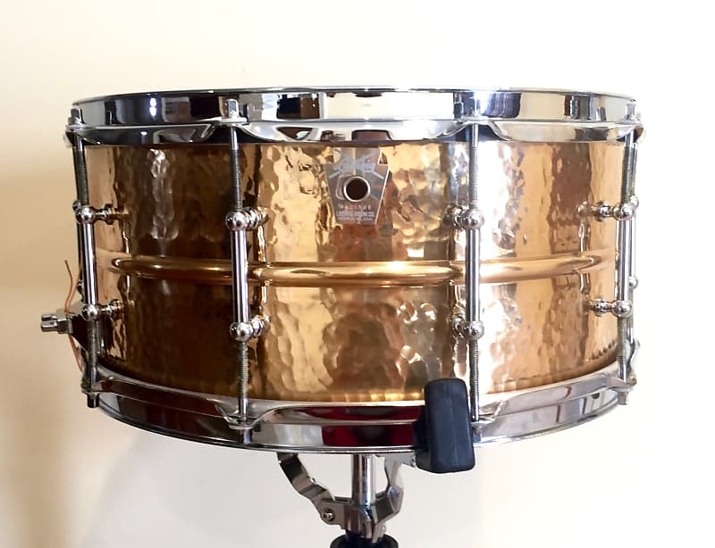Ludwig LB552KT Hammered Bronze 6.5x14" Snare Drum with Tube Lugs image 2
