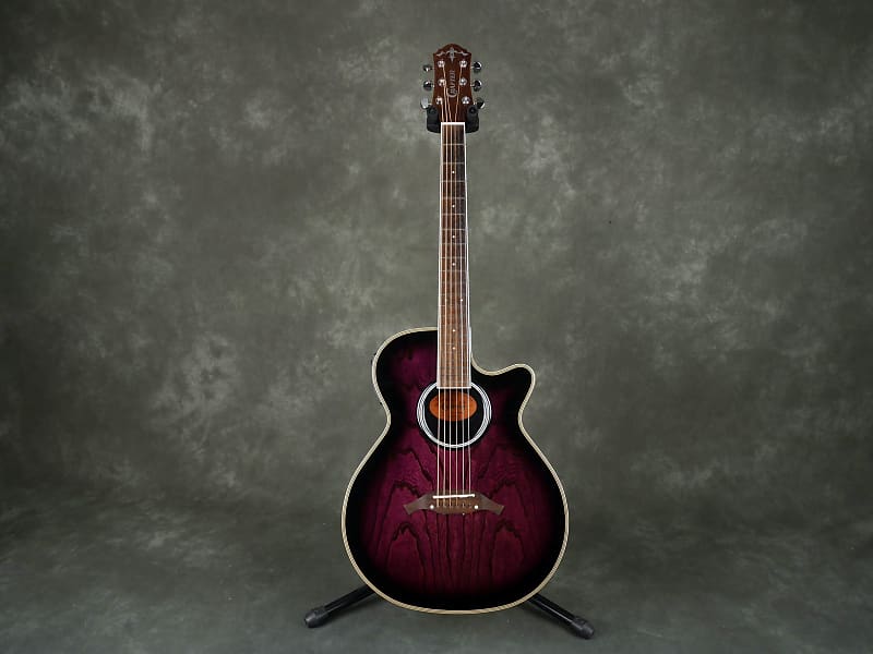 Crafter FX550EQ Roundback Electro-Acoustic Guitar - Trans
