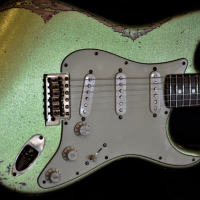 Fender Stratocaster  Relic Nitro Green Sparkle Custom Shop Fat 50's image 13
