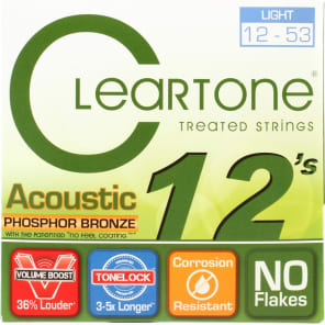 Cleartone 7412 EMP Phosphor Bronze Acoustic Guitar Strings - .012-.053 Light image 4