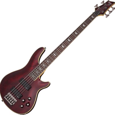 Schecter Omen Extreme-5 Electric Bass in Black Cherry Finish image 5