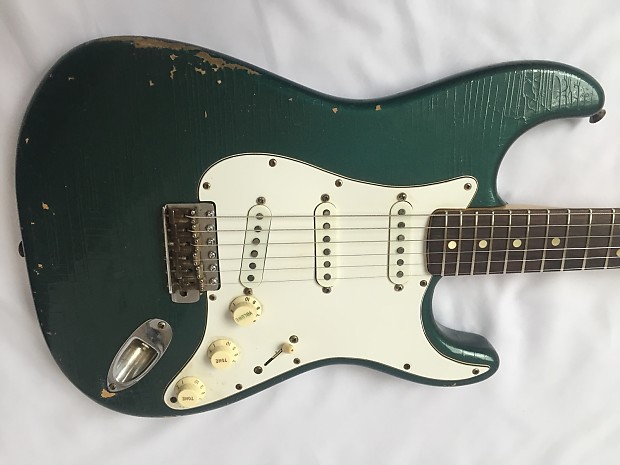 Fender Stratocaster 1969 Dark Emerald Green old refin