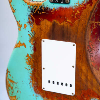 Fender Custom Shop Stratocaster '63 Super Heavy Relic 2024 - Super Faded Aged Surf Green over 3-Color Sunburst image 7