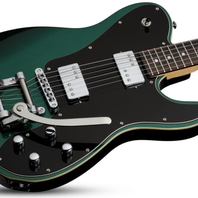 Schecter PT Fastback II B Dark Emerald Green Bigsby B50 HH Electric Guitar image 2