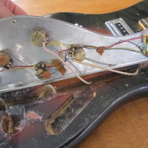 Teisco MJ-2 Parts Guitar (broken truss rod) mid 1960's Sunburst image 6