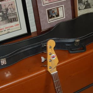 Teisco Del Rey EB-110 Tulip 31 inch scale Bass Original Case 1960's Sunburst image 10