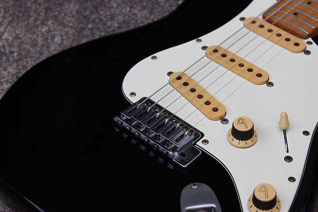 1988 Fender Japan STM-55 E Series Medium Scale Stratocaster (Black)